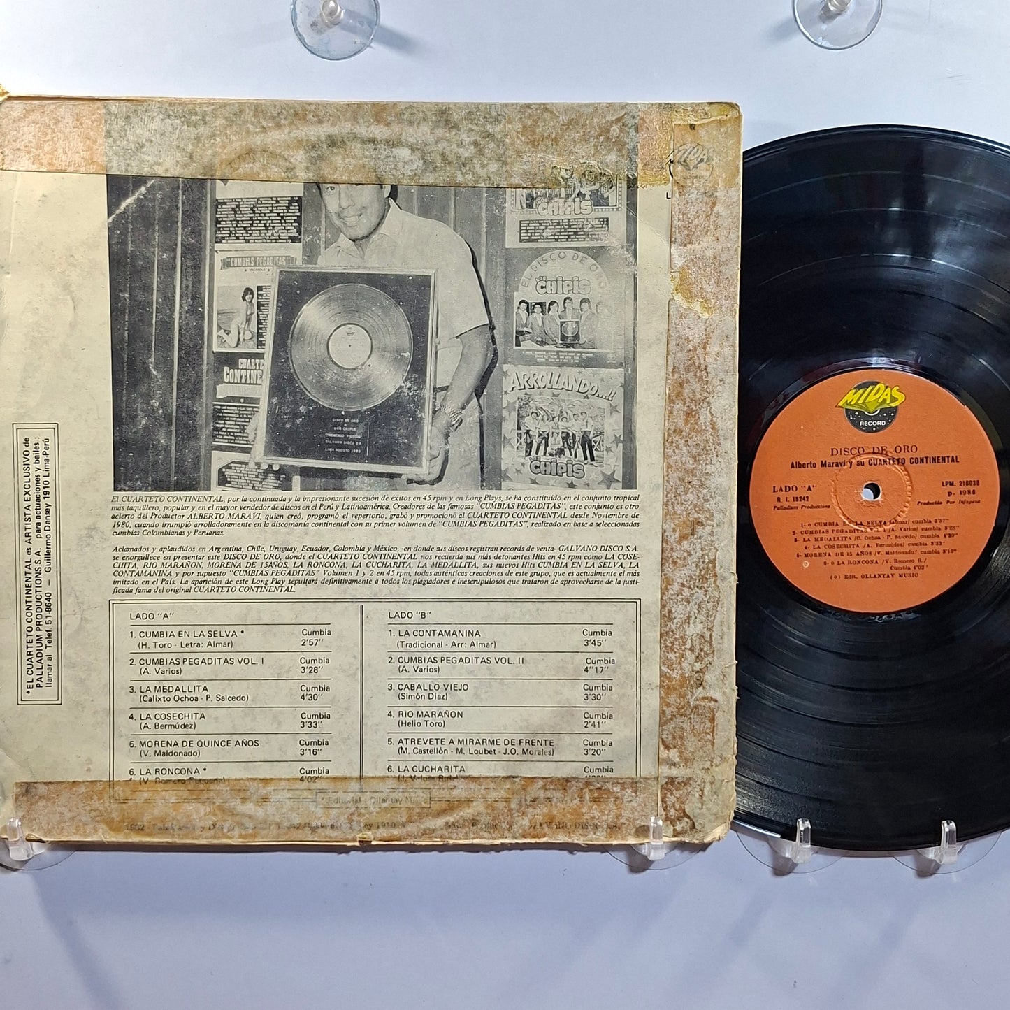 lp Cuarteto Continental Disco De Oro made peru 1982 latin cumbia