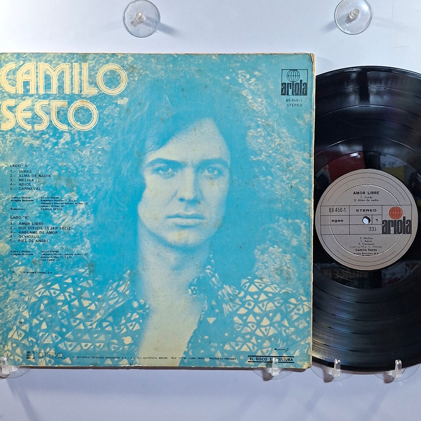 lp Camilo Sesto Amor libre made peru 1975 latin pop