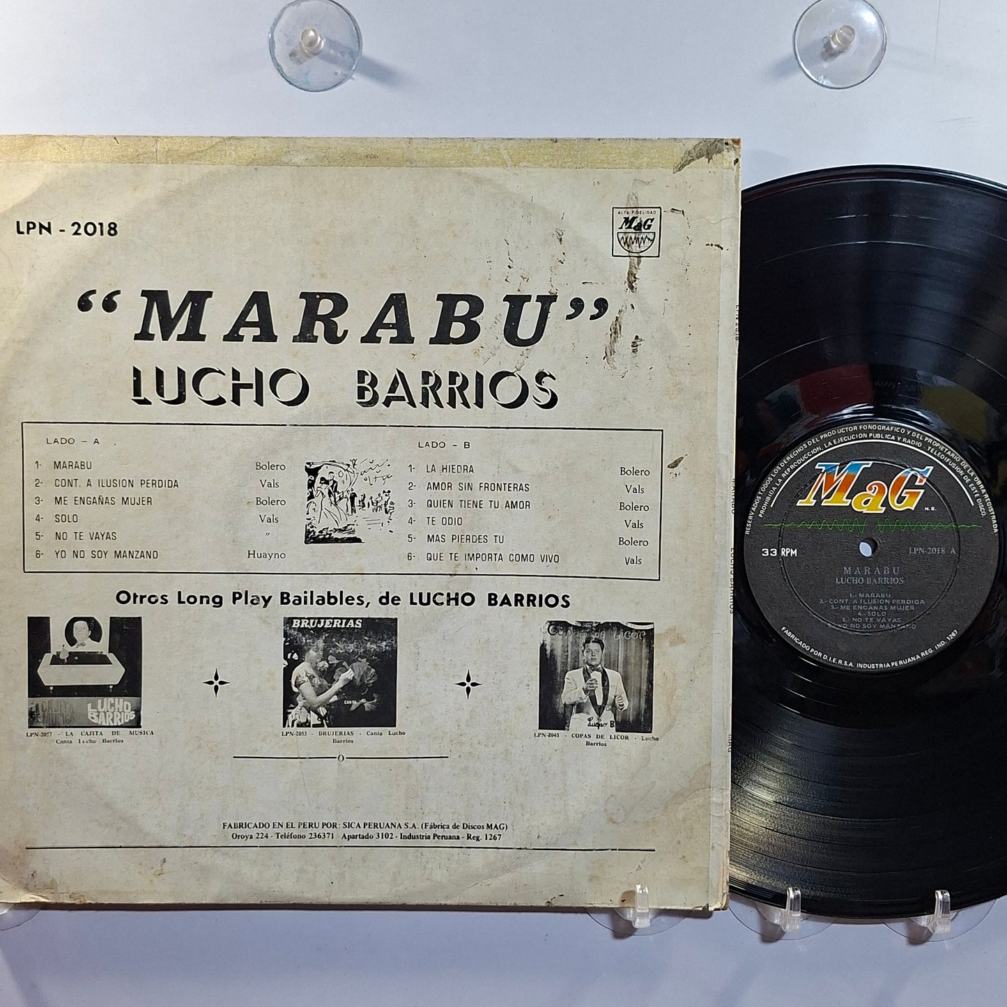 lp Lucho Barrios Marabu made peru 1957 bolero