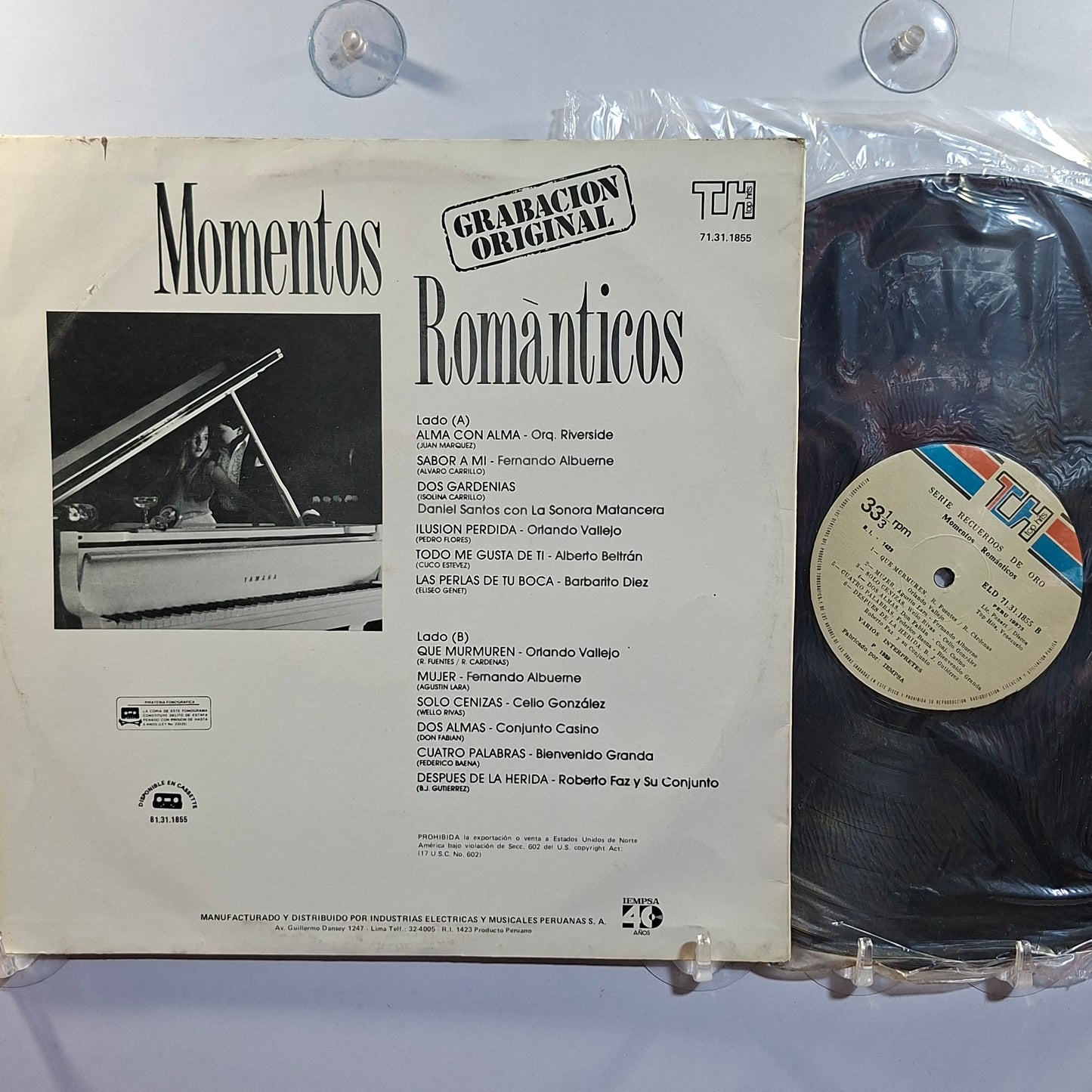 lp Momentos Romanticos Daniel Santos Alberto Beltran Conjunto Casino varios made peru 1989 sellado latin bolero
