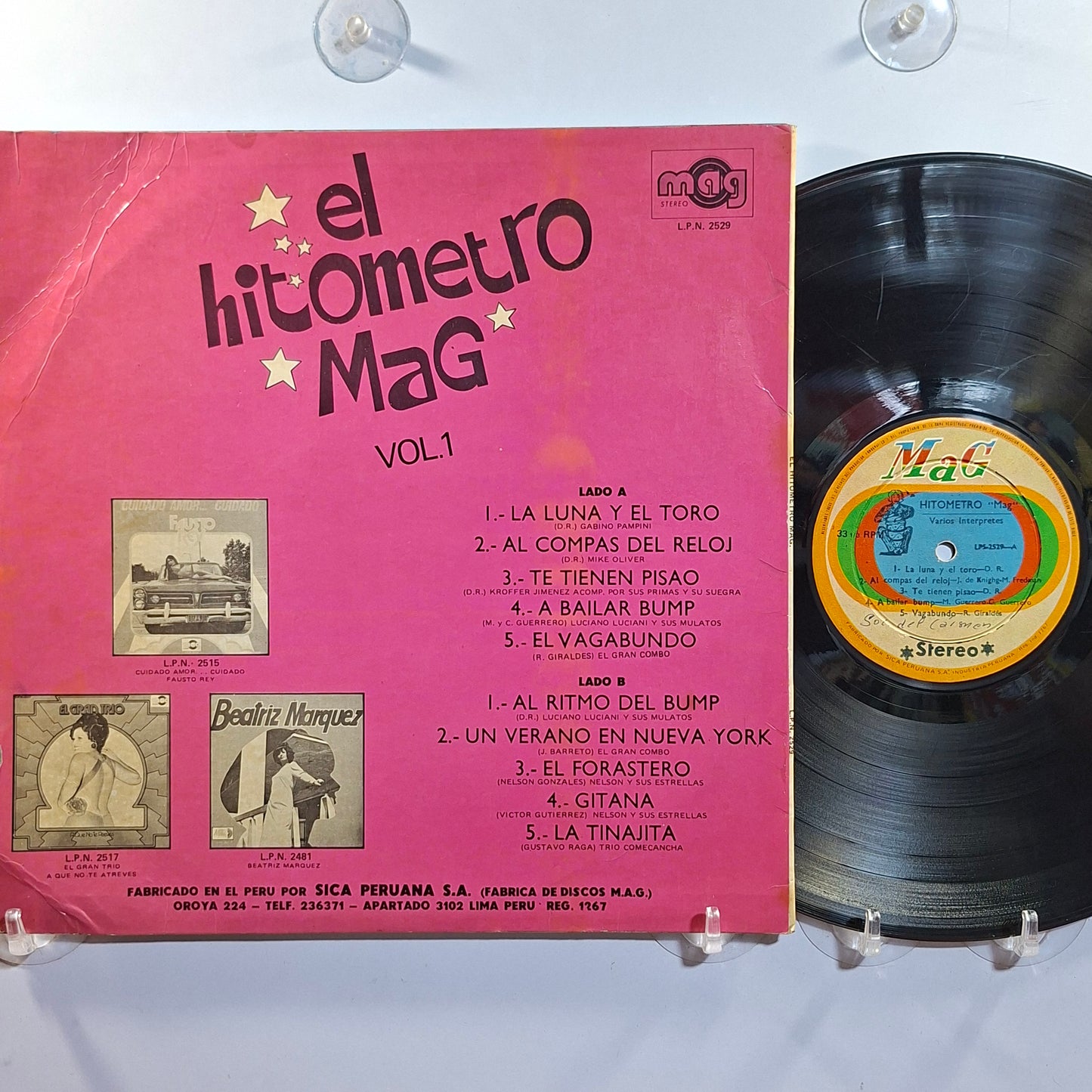 lp El Hitometro MaG Gabino Pampini El Gran Combo Luciano Luciani Y Sus Mulatos varios made peru 1970 tropical latin
