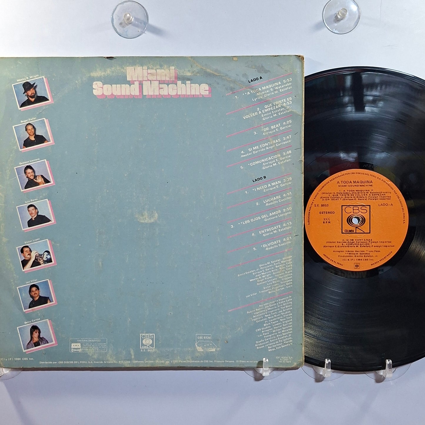 lp Miami Sound Machine A Toda Maquina made peru 1984 promocional latin pop