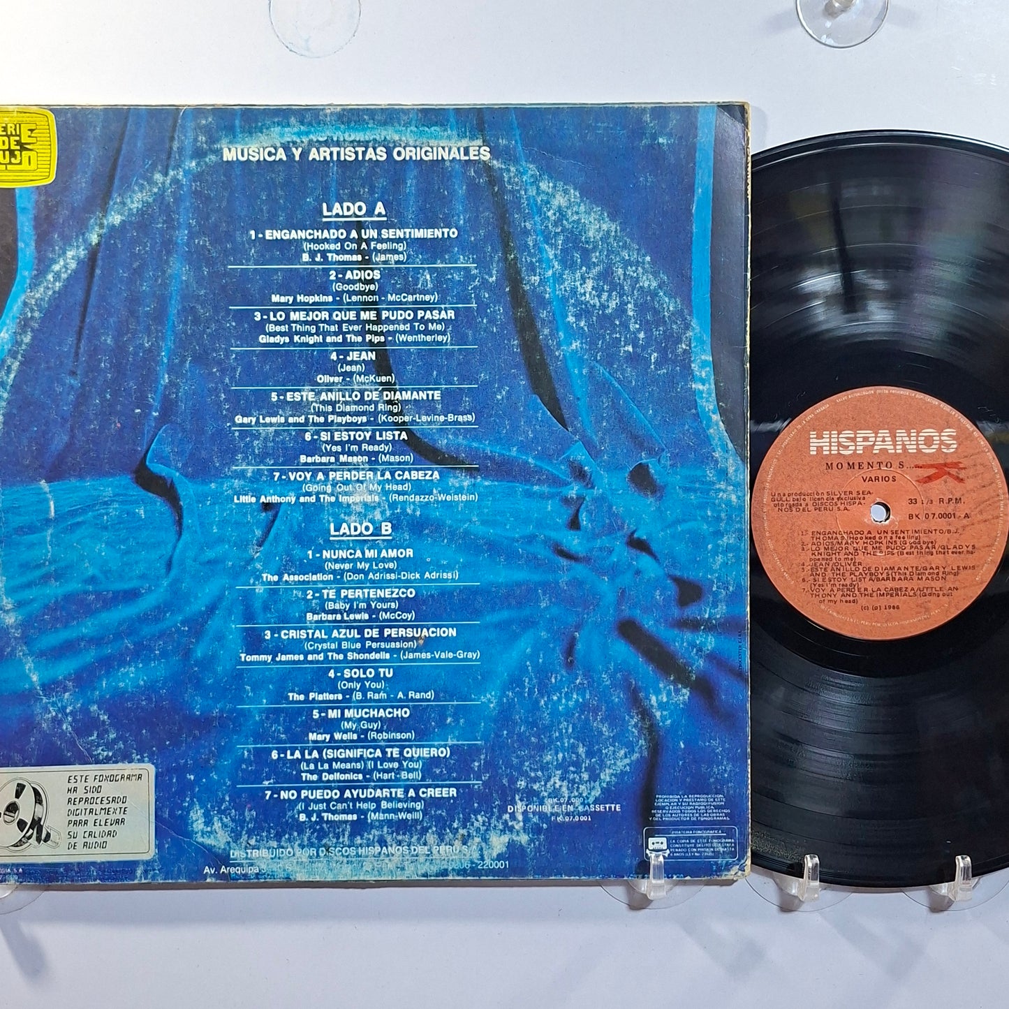 lp Momentos vol 2 B.J. Thomas The Association Barbara Lewis varios made peru 1980 pop rock