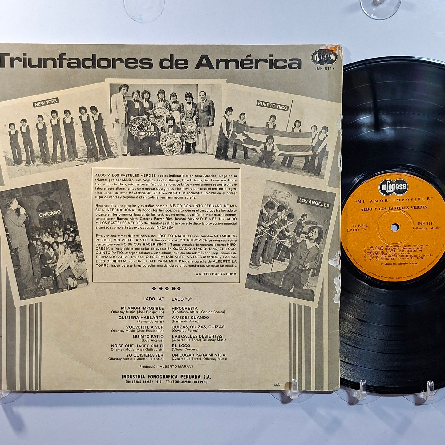 lp los pasteles verdes mi amor imposible made peru 1977 latin pop