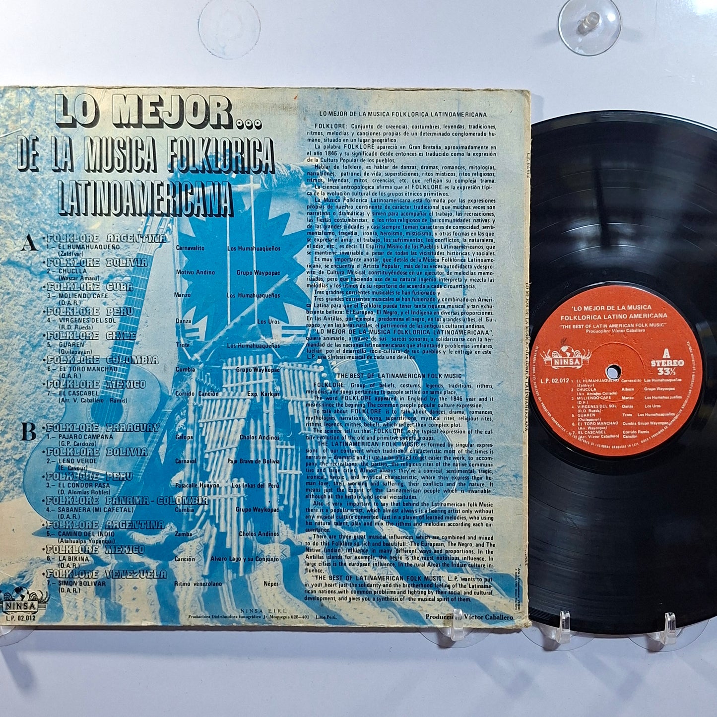 lp Lo Mejor de la Musica Folklorica LatinoAmericana Los Humahuaquenos Los Uros Paja Brava varios made peru 1980 latin folk