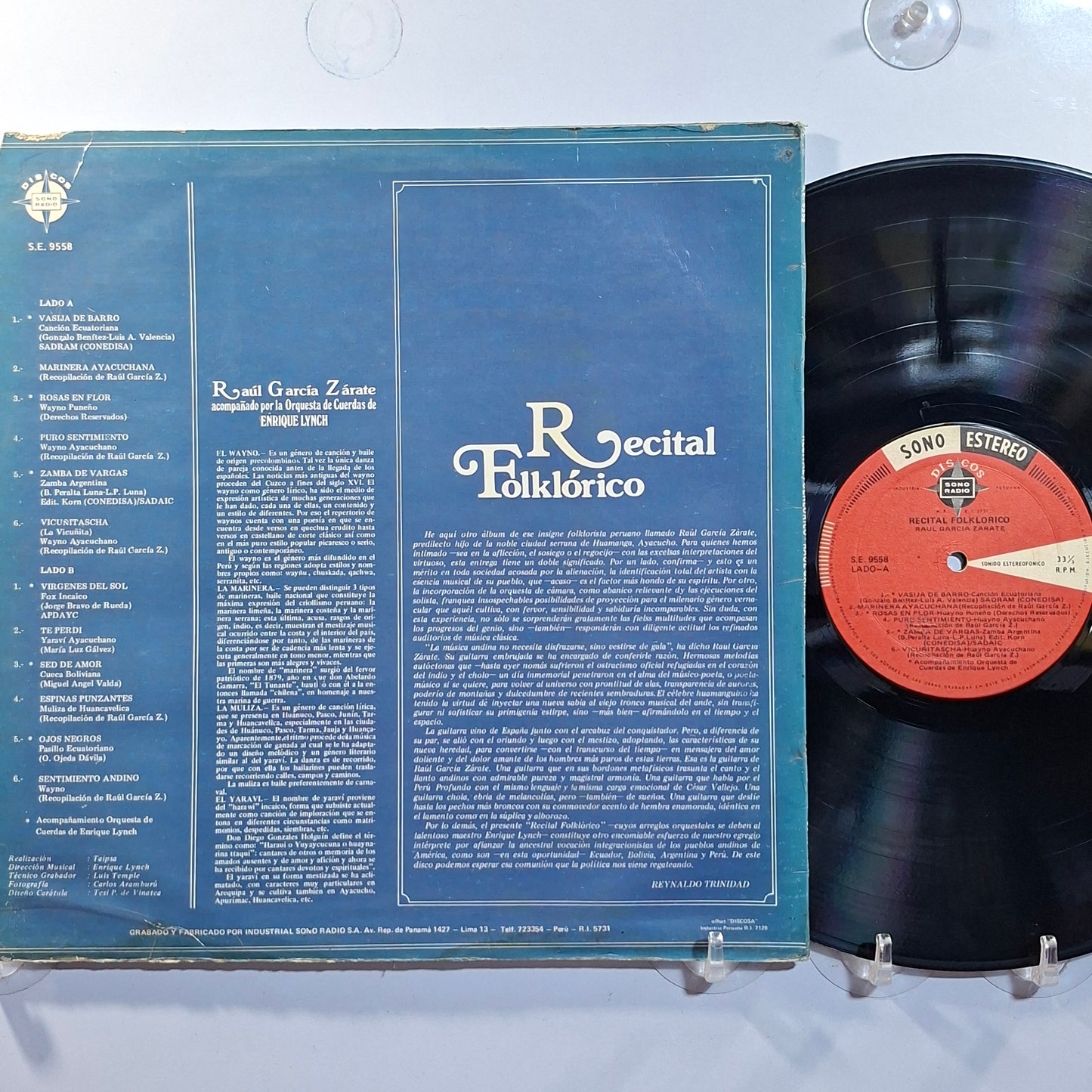 lp Raul Garcia Zarate Recital Folklorico made peru 1979 latin andean folk