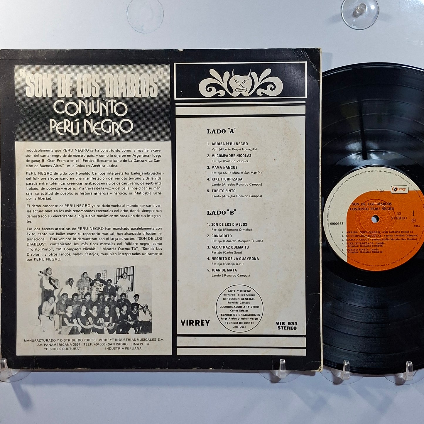 lp Peru Negro Son De Los Diablos made peru 1974 criollo lando folk