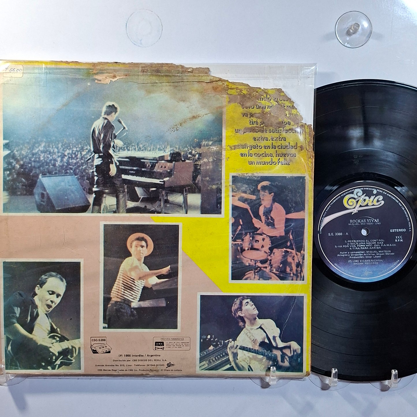 lp Miguel Mateos Zas Rockas Vivas made peru 1986 latin rock