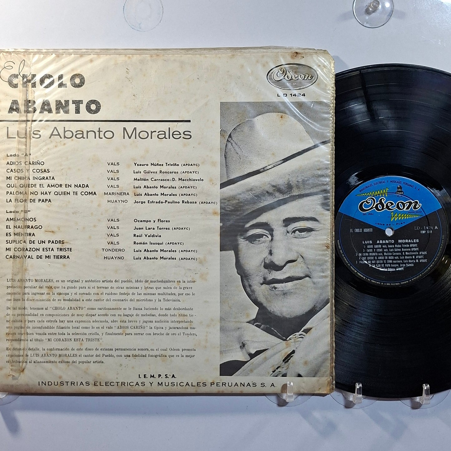 lp Luis Abanto Morales El Cholo Abanto made peru 1965 criollo folk