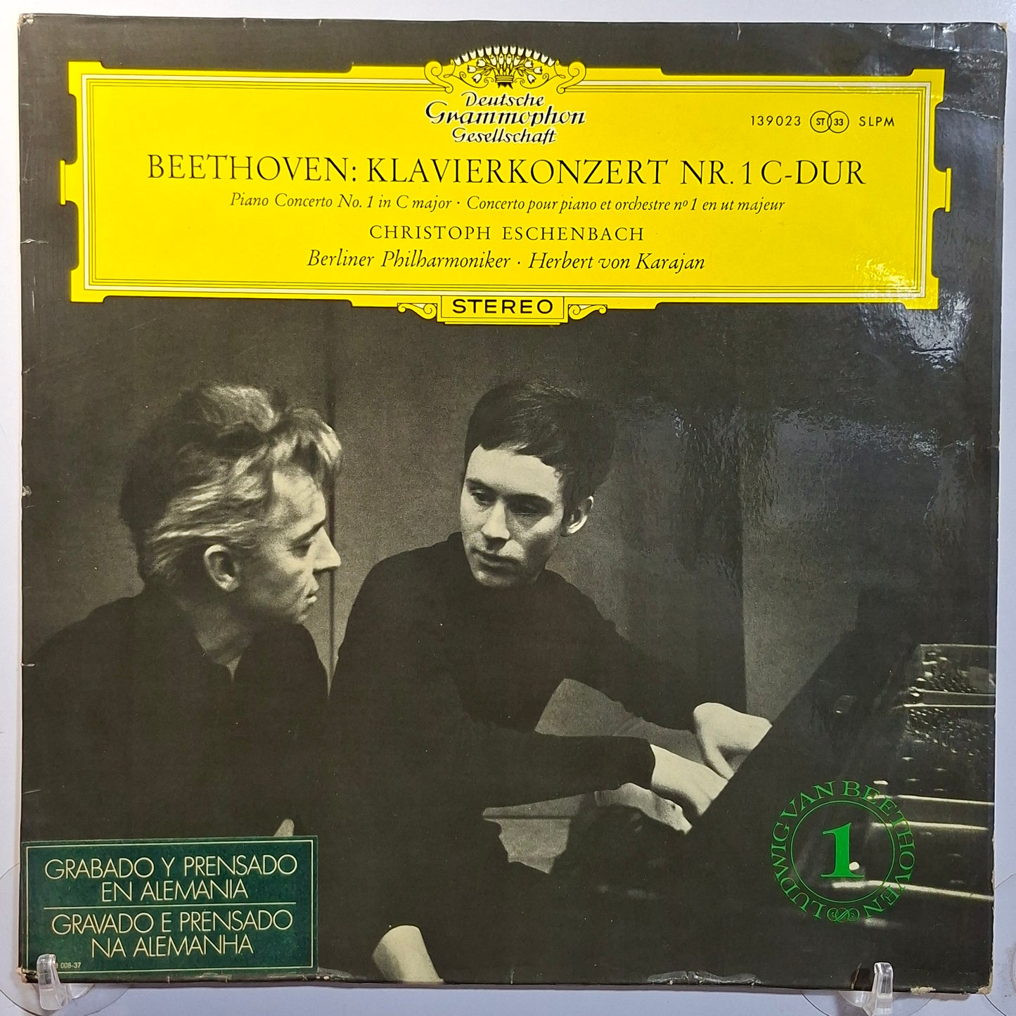 lp Christoph Eschenbach Herbert von Karajan Beethoven Piano Concerto No 1 In C Major filarmonica de berlin made alemania 1967 clasico