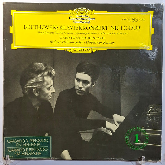 lp Christoph Eschenbach Herbert von Karajan Beethoven Piano Concerto No 1 In C Major filarmonica de berlin made alemania 1967 clasico