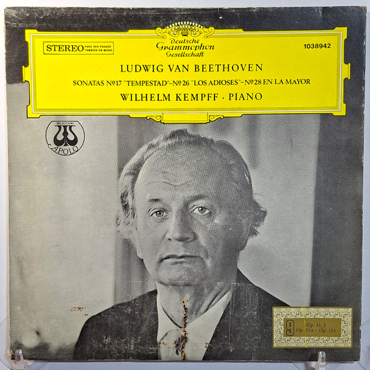 lp wilhelm kempff beethoven Sonata 17 Sonata 26 Sonata 28 piano made argentina 1967 clasico