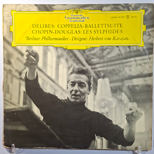 lp Herbert von Karajan Delibe Chopin Douglas Coppelia Ballettsuite / Les Sylphides filarmonica de berlin made alemania 1968 clasico