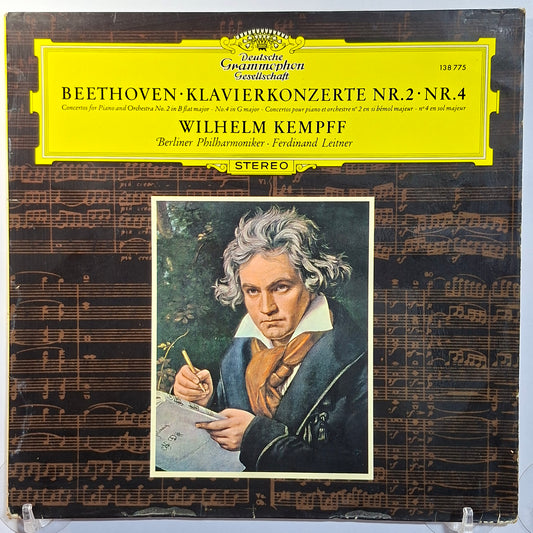 lp wilhelm kempff Ferdinand Leitner Beethoven Klavierkonzerte Nr 2 Nr 4 filarmonica de berlin made alemania 1969 clasico