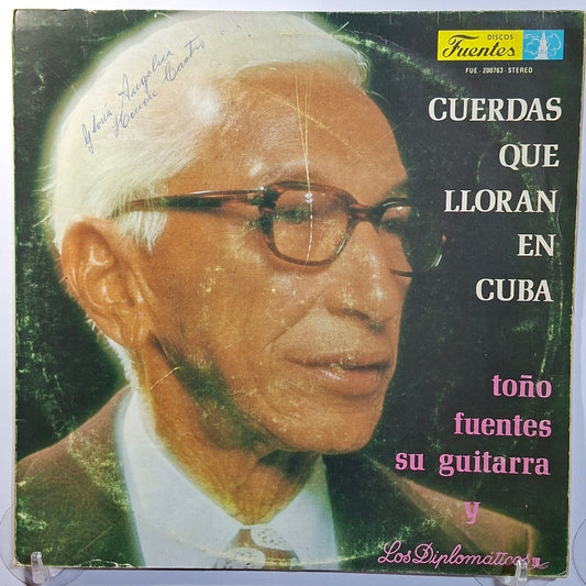 lp toño fuentes su guitarra y los diplomaticos cuerdas que lloran en cuba made peru 1973 tropical latin