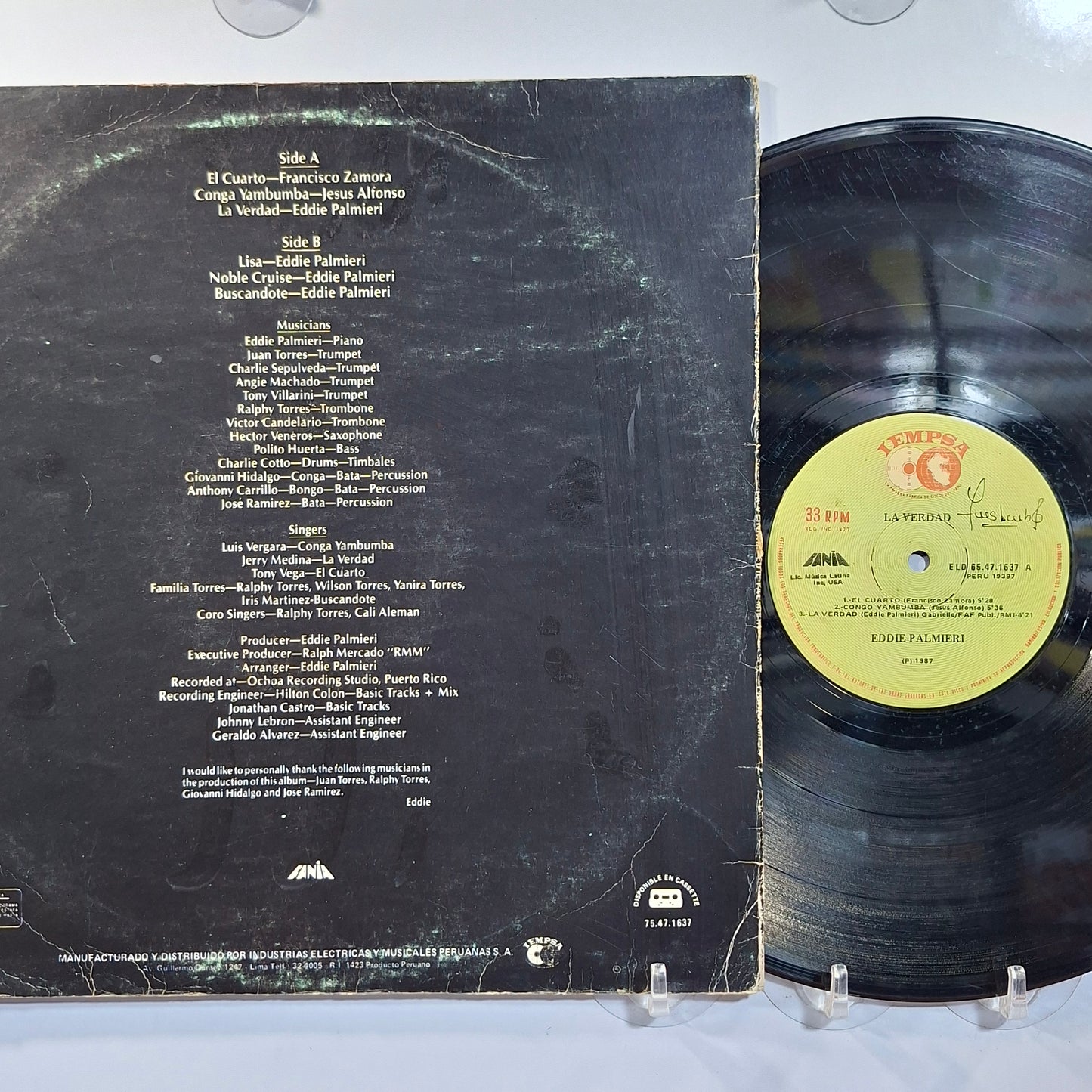 lp Eddie Palmieri La Verdad The Truth made peru 1987 salsa