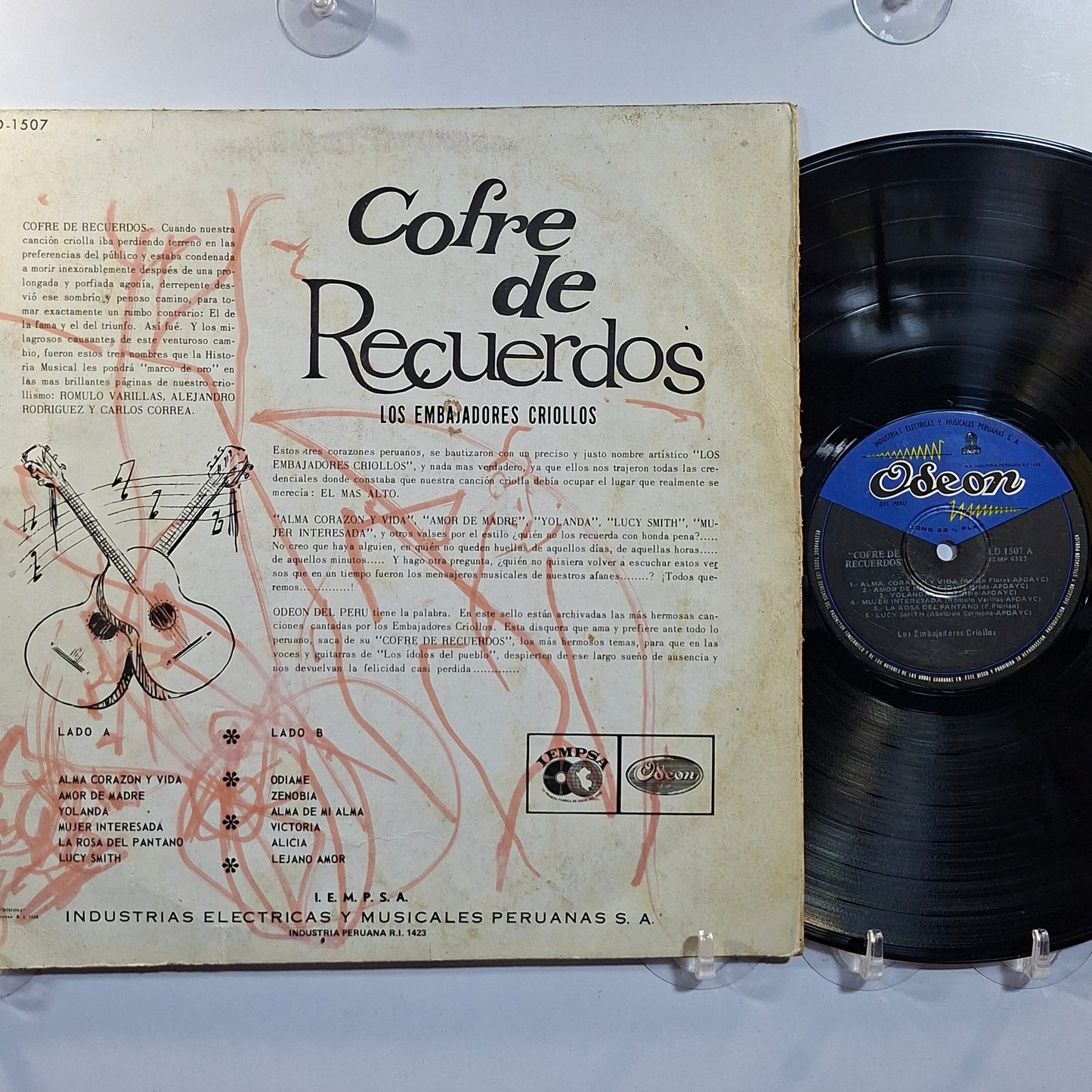 lp Los Embajadores Criollos Cofre De Recuerdos made peru 1965 criollo folk