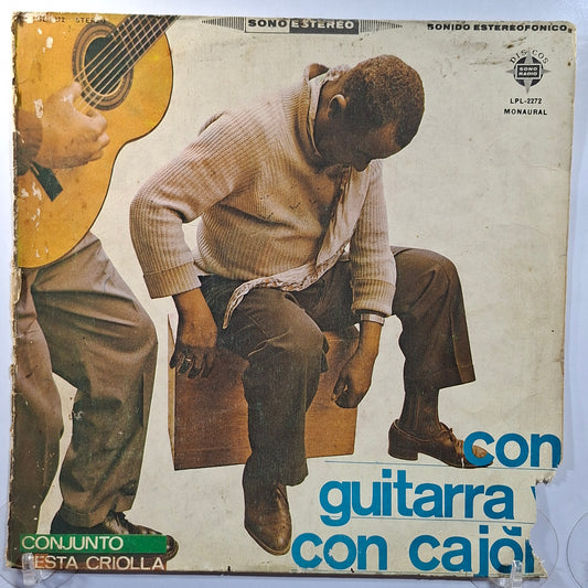lp conjunto fiesta criolla con guitarra y con cajon made peru 1980 criollo folk