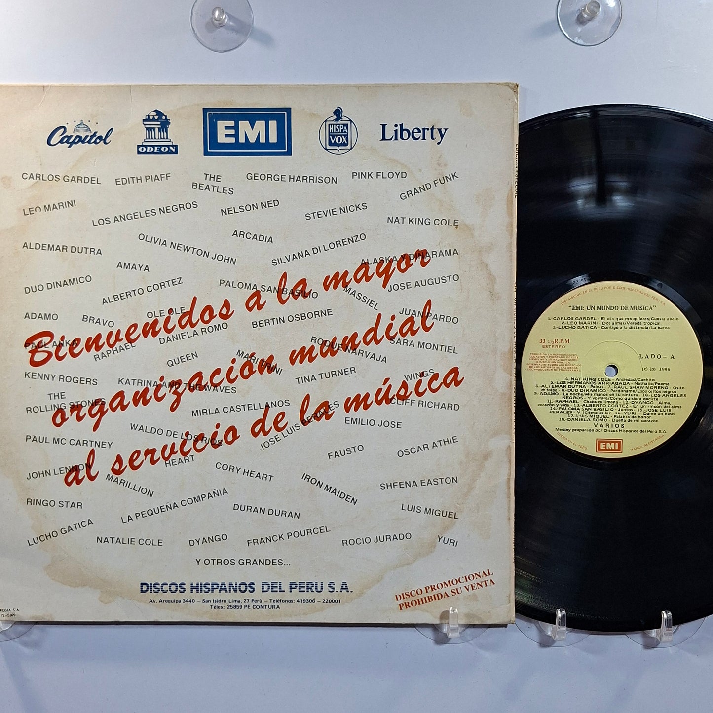 lp Emi Un Mundo De Musica Iron Maiden queen The Rolling Stones The Beatles Deep Purple varios made peru 1986 promocional pop rock