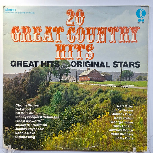 lp 20 Great Country Hits Johnny Cash Dolly Parton Charlie Walker varios made usa 1976 country folk
