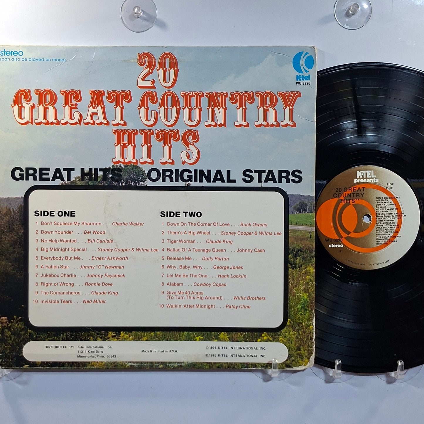 lp 20 Great Country Hits Johnny Cash Dolly Parton Charlie Walker varios made usa 1976 country folk