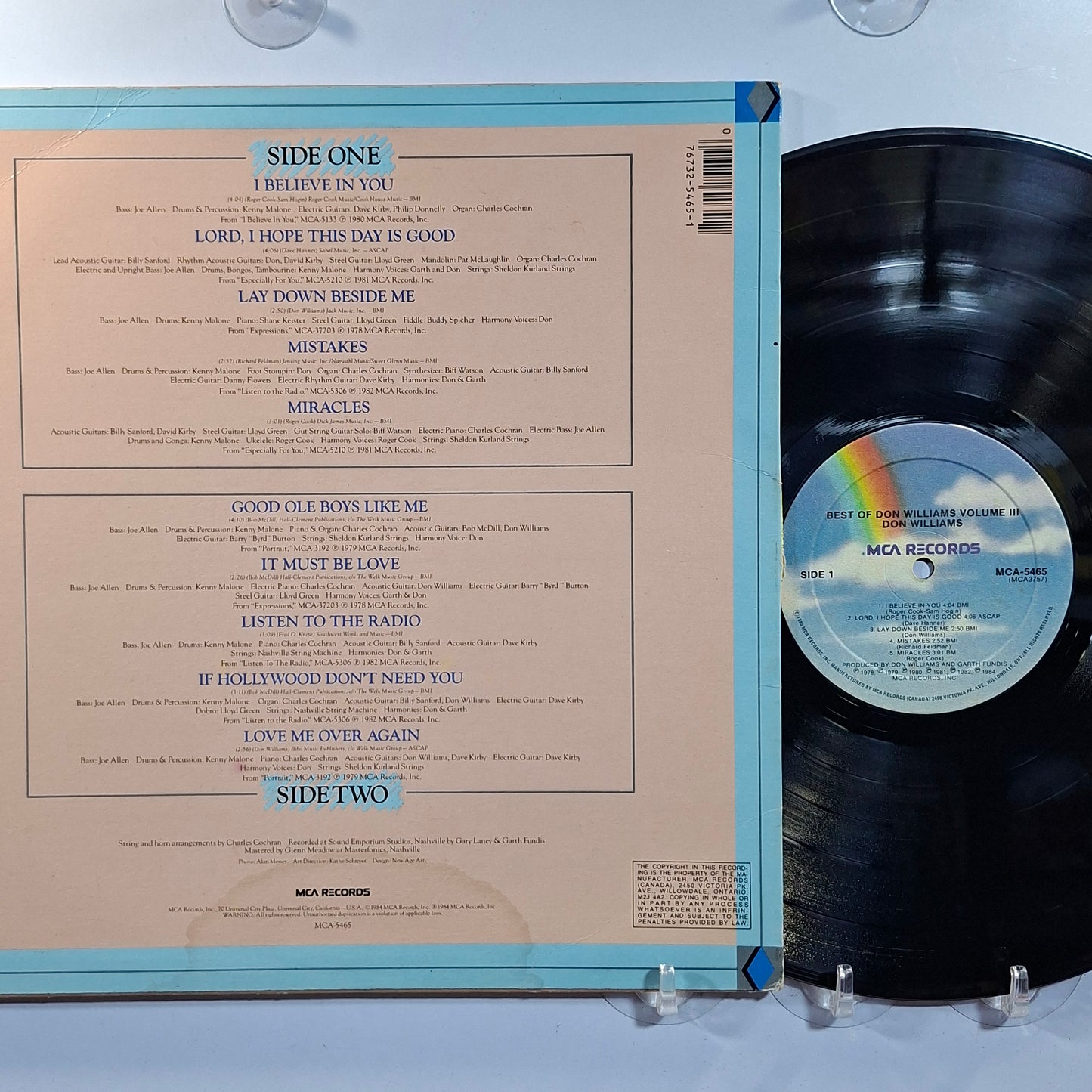 lp Don Williams Best Of Don Williams Volume 3 made canada 1984 country folk