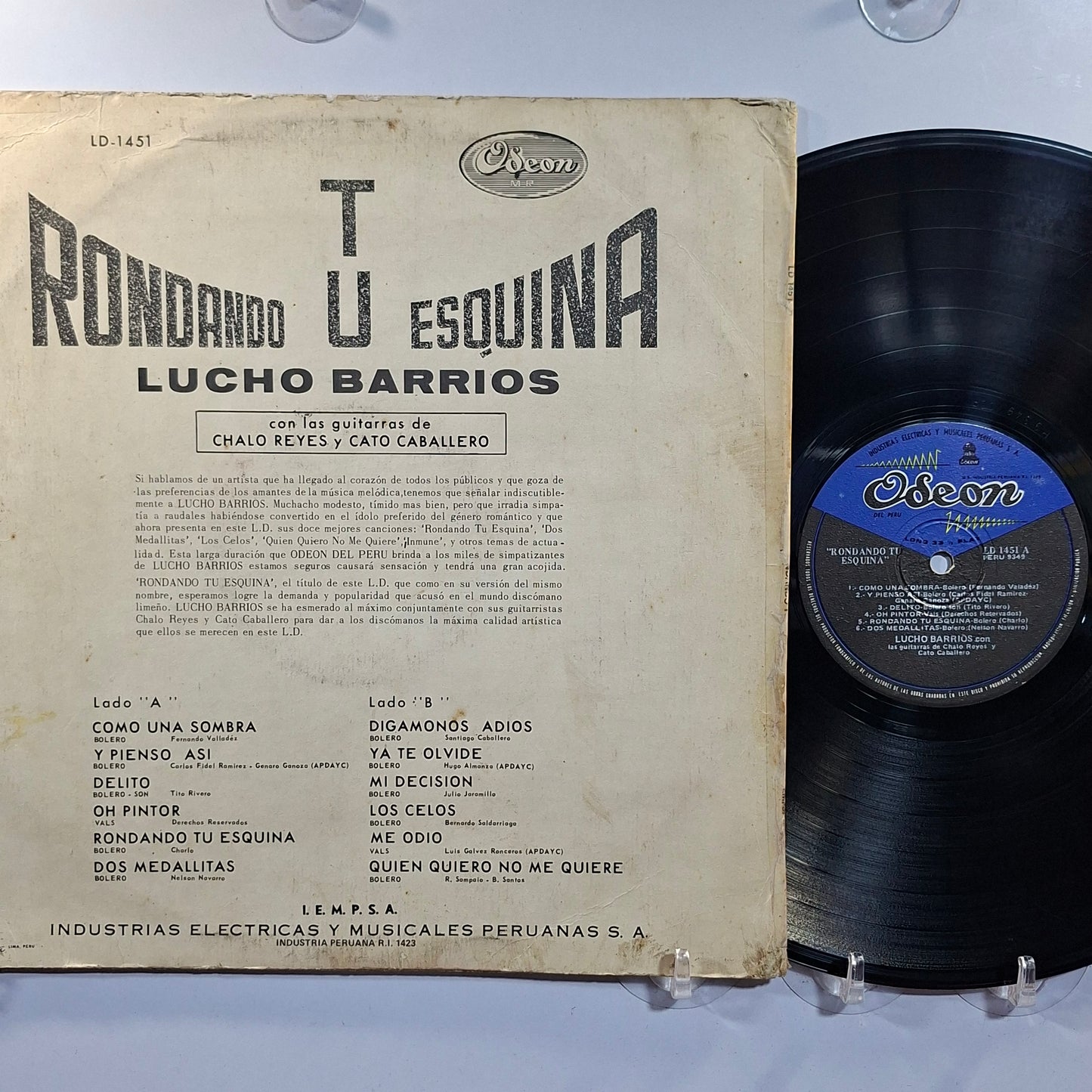 lp lucho barrios rondando tu esquina made peru 1964 criollo folk
