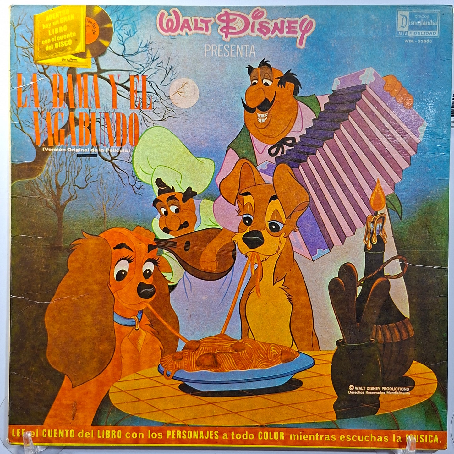 lp la dama y el vagabundo walt disney presenta la dama y el vagabundo made peru 1962 gatefold infantil
