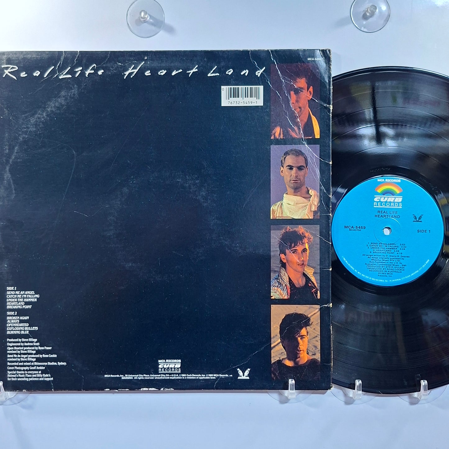lp Real Life Heartland made usa 1983 promocional insert Electronic Synth pop