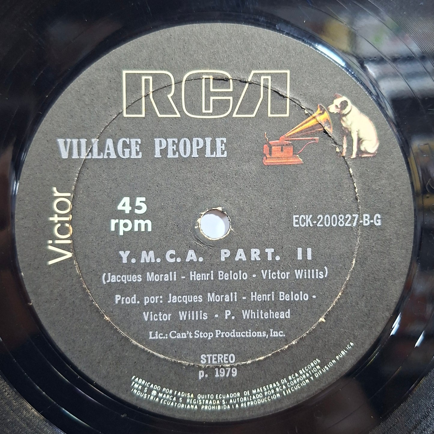 maxi single 12" Village People Y.M.C.A PART 1 / Y.M.C.A PART 2 made ecuador 1979 electronic soul disco