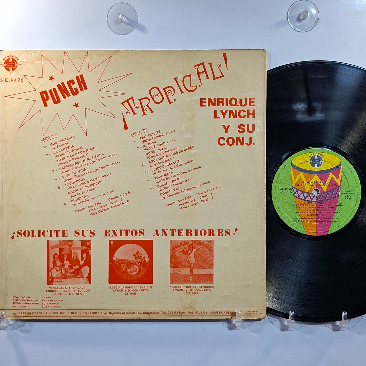 lp Enrique Lynch y Su Conjunto Punch Tropical made peru 1974 latin salsa cumbia