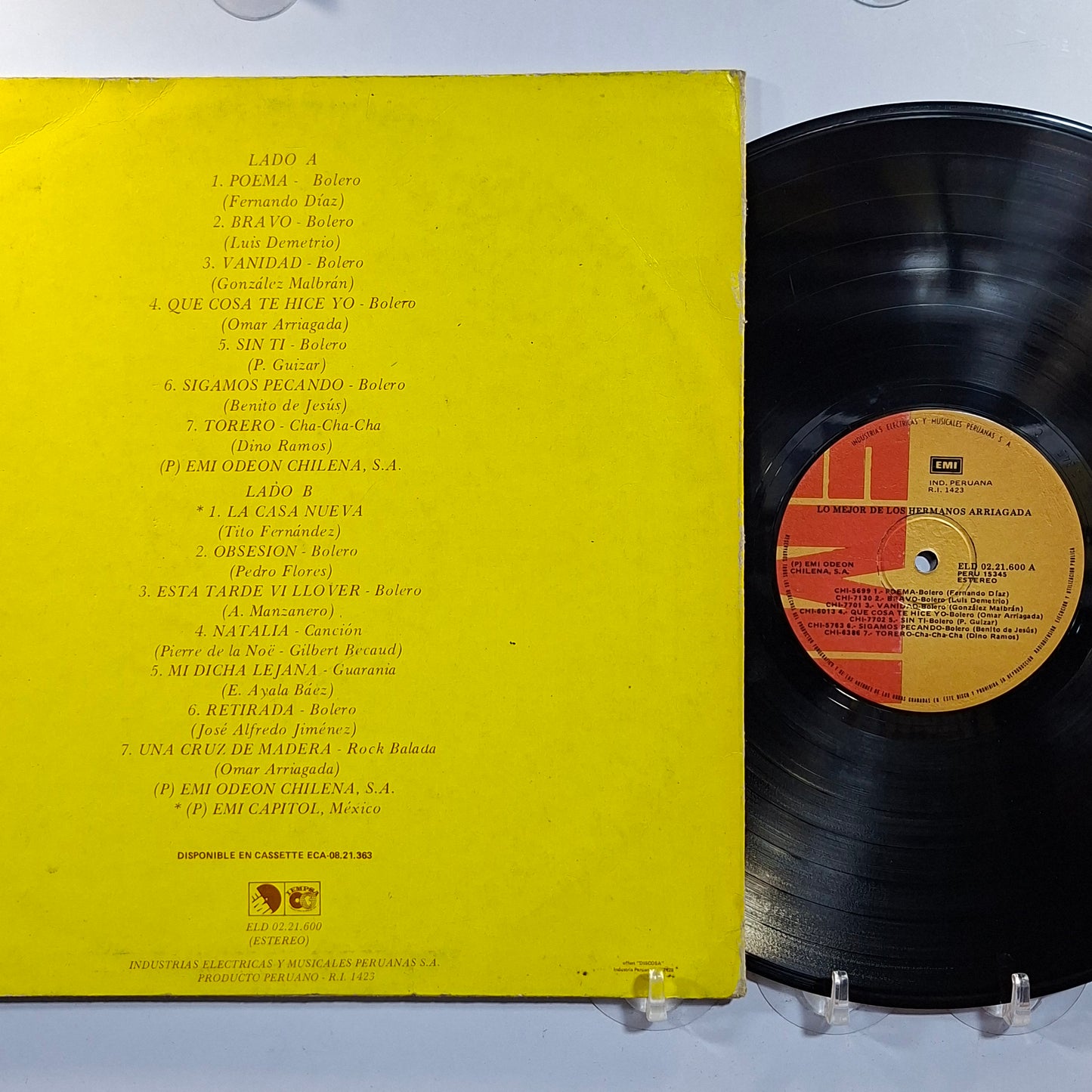 lp Los Hermanos Arriagada Lo Mejor de Los Hermanos Arriagada made peru 1972 latin bolero