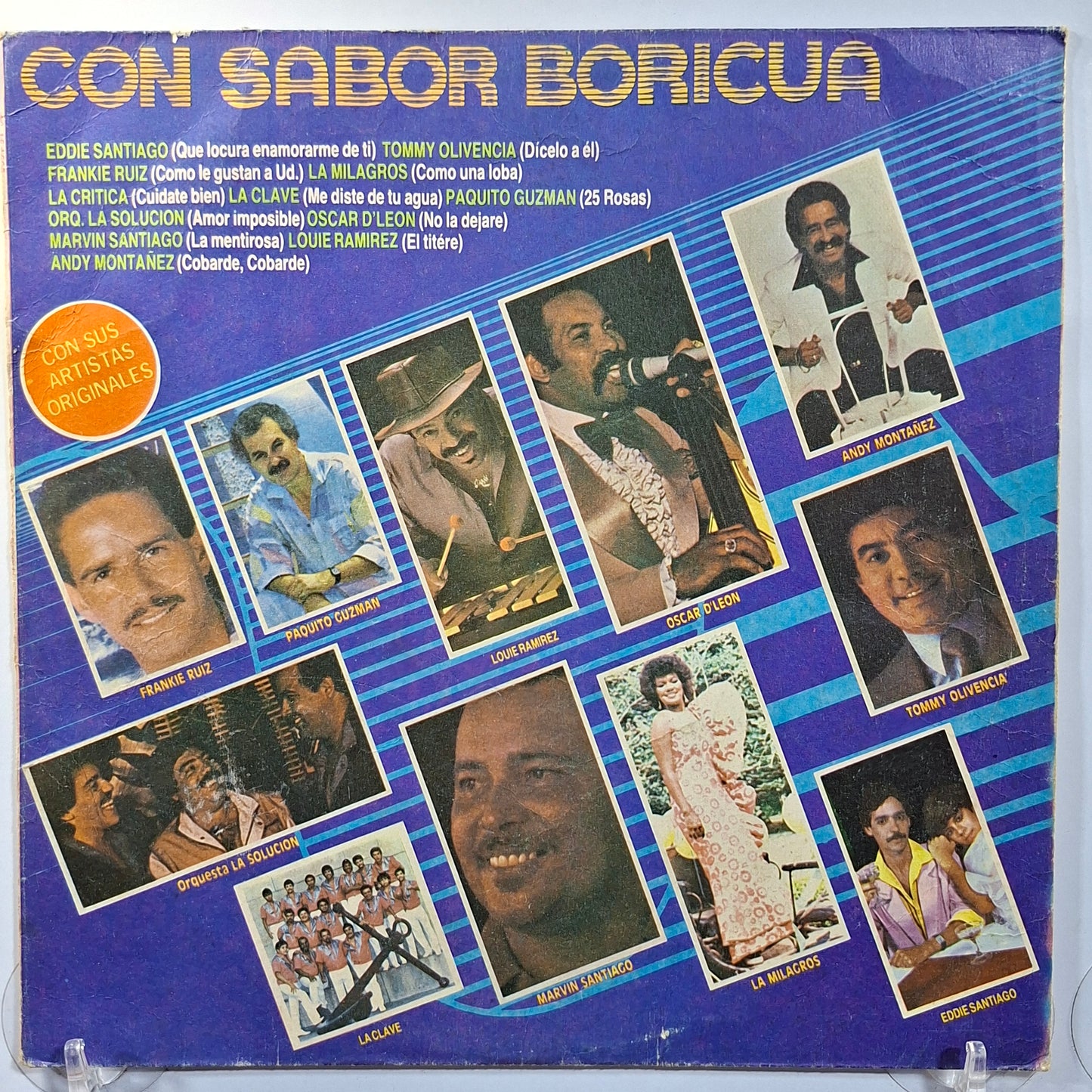 lp Con Sabor Boricua Eddie Santiago Frankie Ruiz Andy Montañez varios made peru 1987 latin salsa