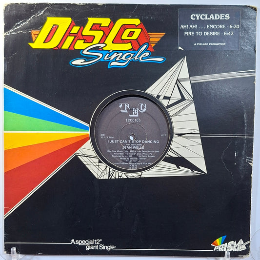 maxi single 12" Jean Wells I Just Can't Stop Dancing made usa 1979 funk soul disco