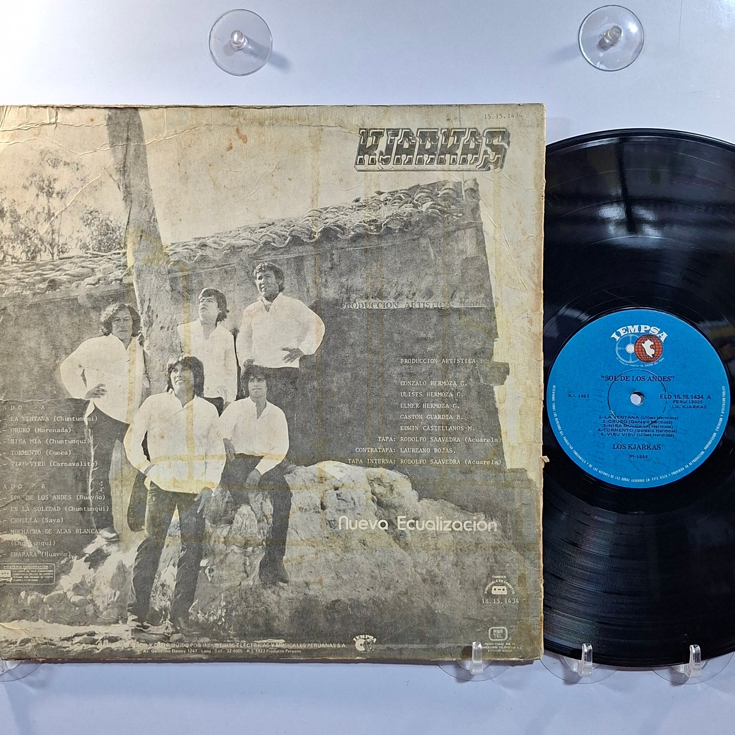 lp Los Kjarkas Sol de los Andes made peru 1986 latin andean folk