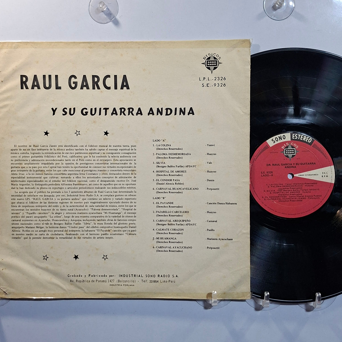 lp Raul García Zarate Raul Garcia Y Su Guitarra Andina made peru 1970 huayno folk