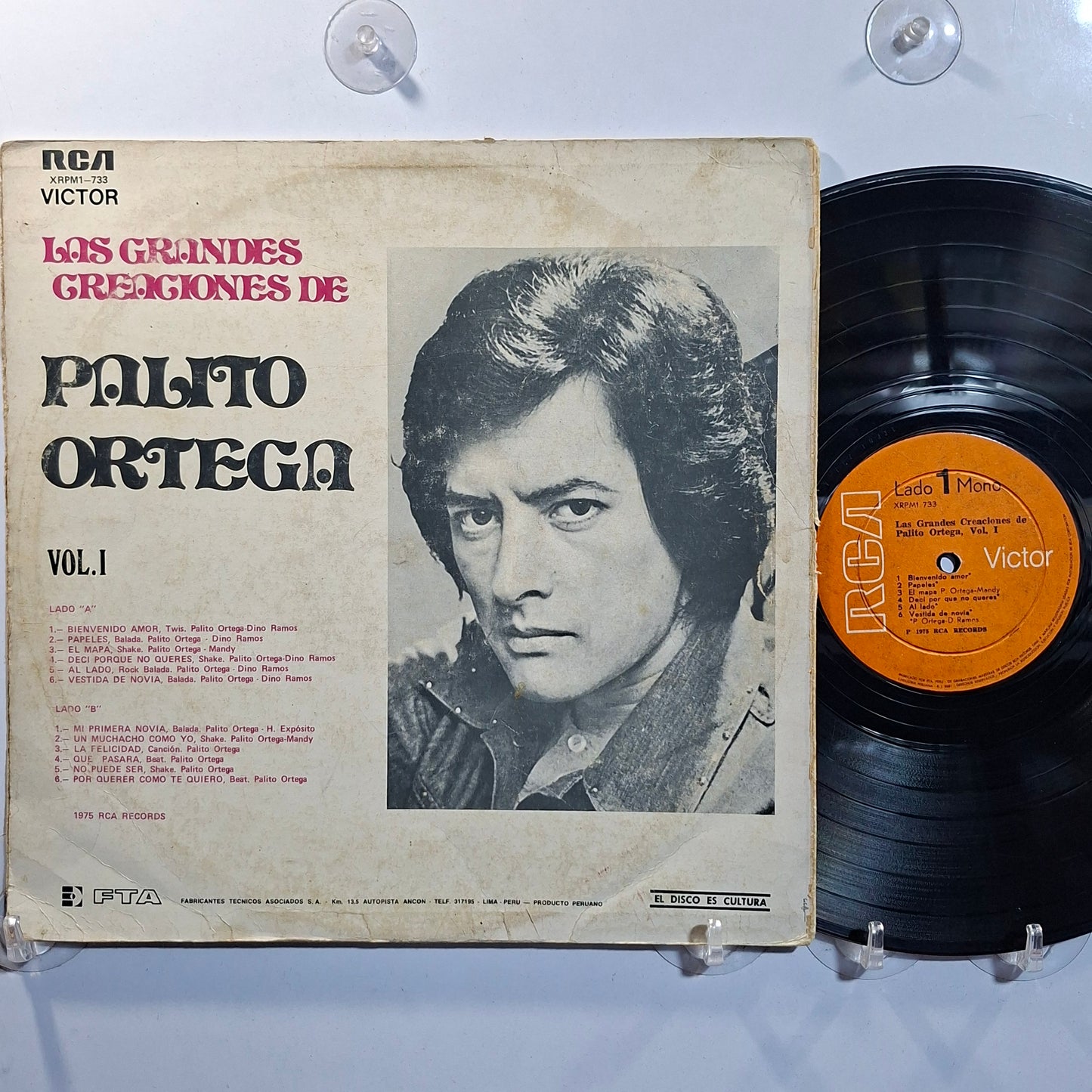 lp Palito Ortega Las Grandes Creaciones De Palito Ortega Vol 1 made peru 1975 latin pop