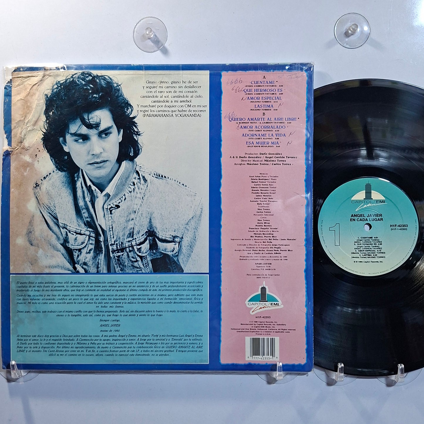 lp Angel Javier En cada lugar made usa 1990 latin salsa