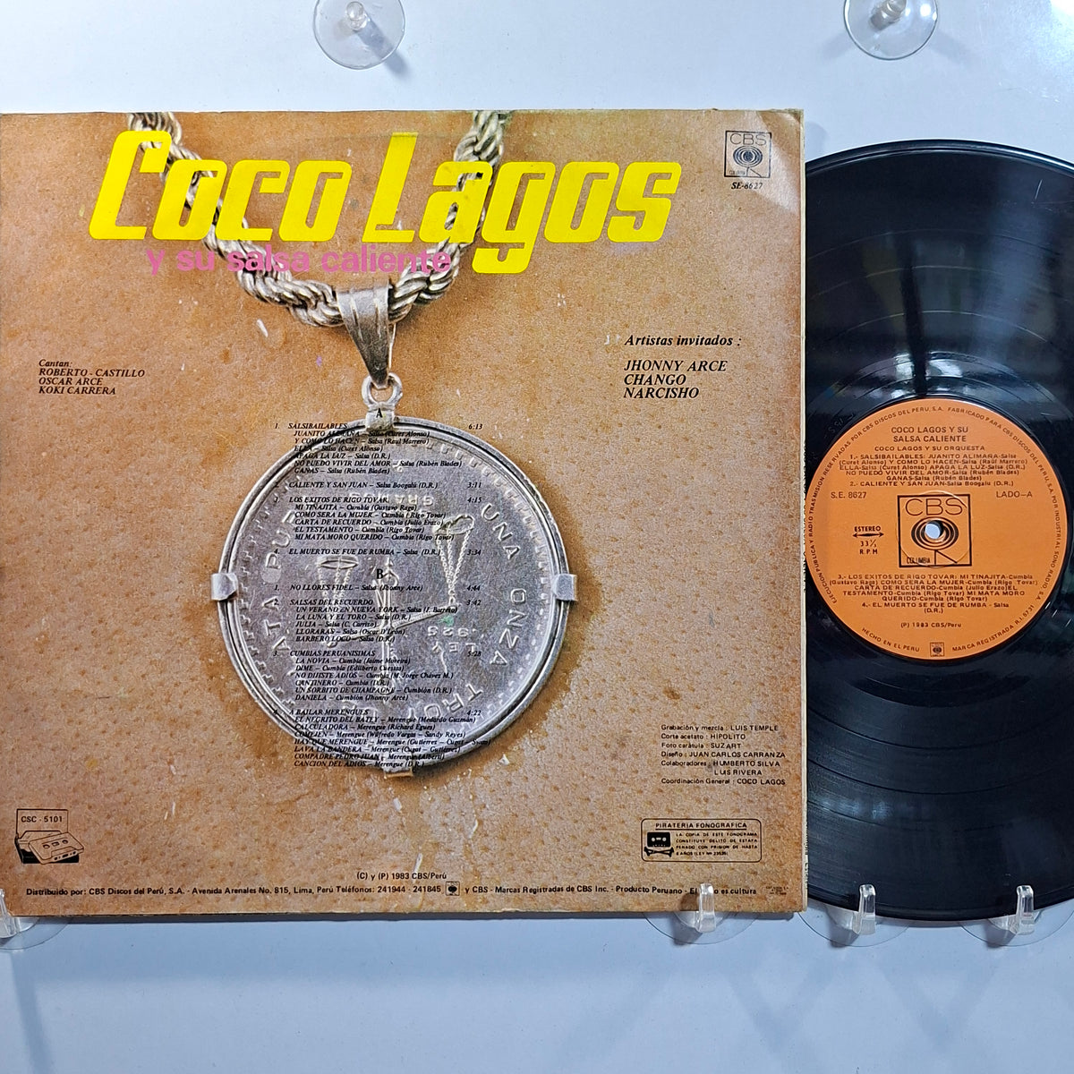 lp Coco Lagos Y Su Salsa Caliente A Todo Cuero made peru 1983 latin salsa