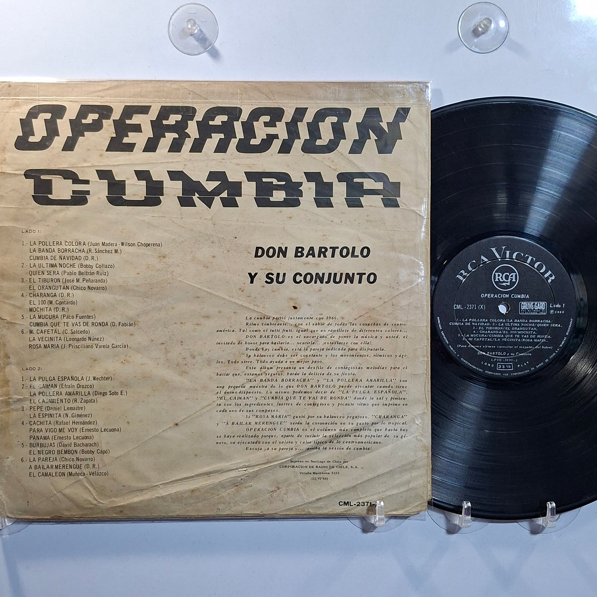 lp Don Bartolo y su Conjunto Operacion cumbia made chile 1966 latin mambo cumbia