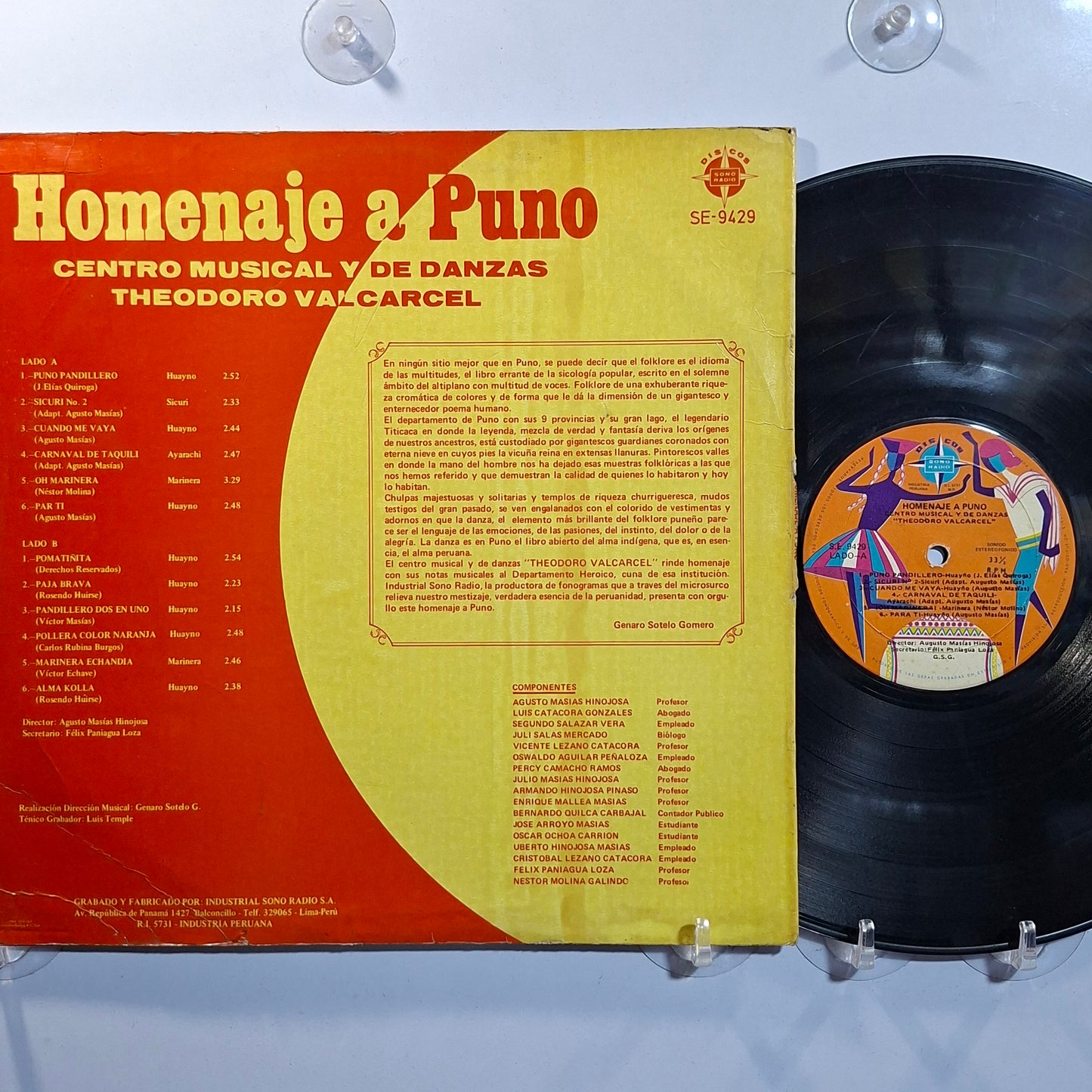 lp Centro Musical Y De Danzas Theodoro Valcarcel Homenaje A Puno made peru 1968 andean folk