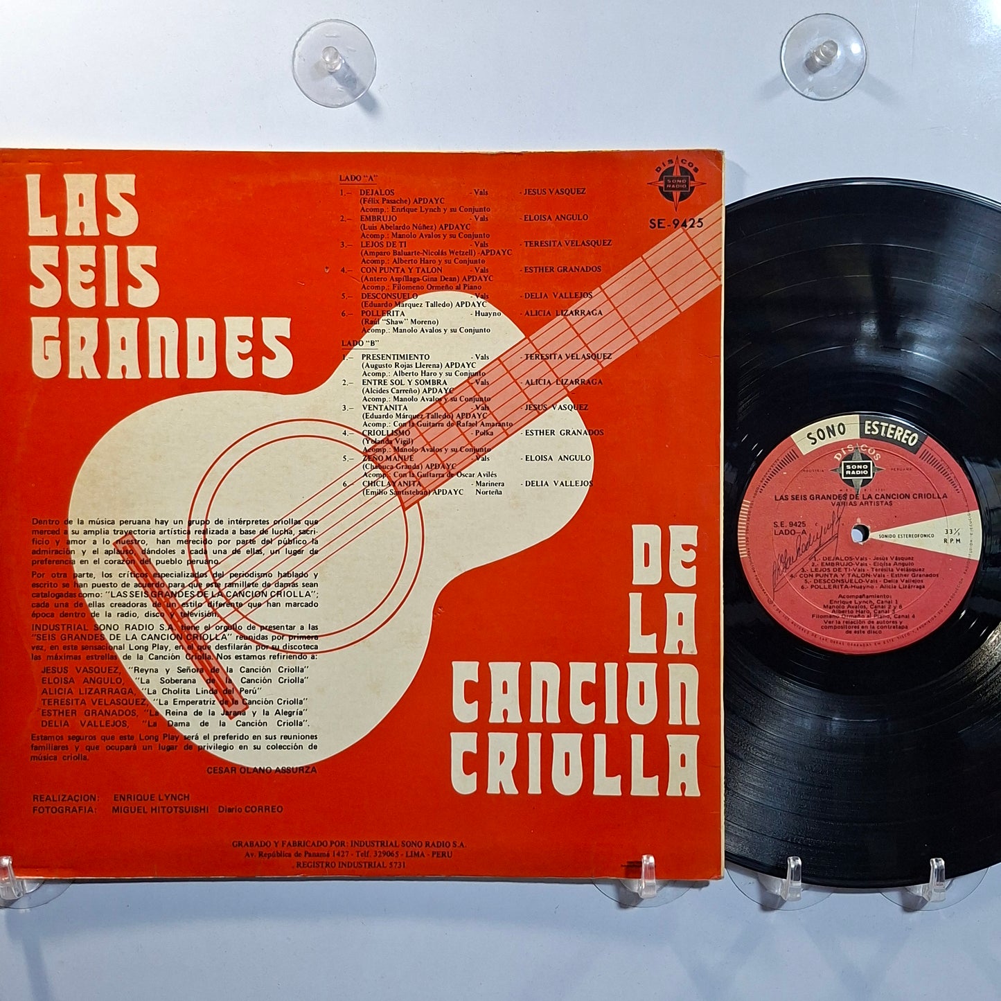 lp Las seis grandes de la cancion criolla Jesus Vasquez Eloisa Angulo Alicia Lizarraga varios made peru 1971 criollo folk