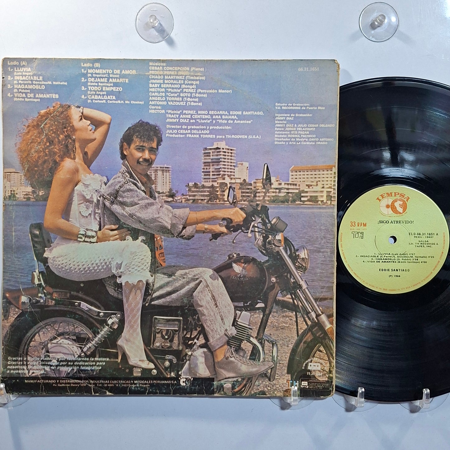 lp Eddie Santiago Sigo Atrevido made peru 1987 salsa