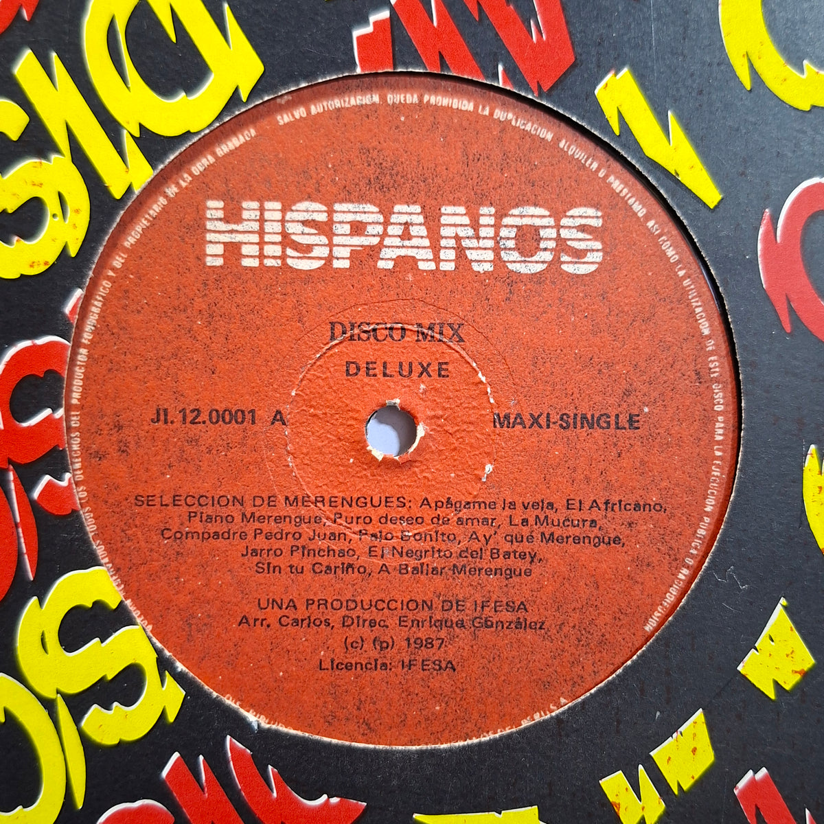 maxi single 12" Grupo De Luxe Disco Mix Selección De merengues / Selección de Cha-Cha-Cha made peru 1987 latin tropical