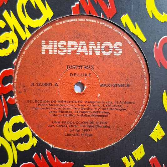 maxi single 12" Grupo De Luxe Disco Mix Selección De merengues / Selección de Cha-Cha-Cha made peru 1987 latin tropical