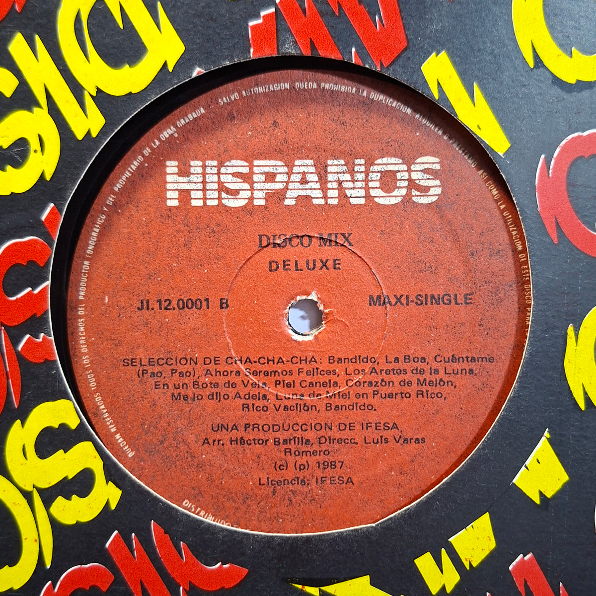 maxi single 12" Grupo De Luxe Disco Mix Selección De merengues / Selección de Cha-Cha-Cha made peru 1987 latin tropical
