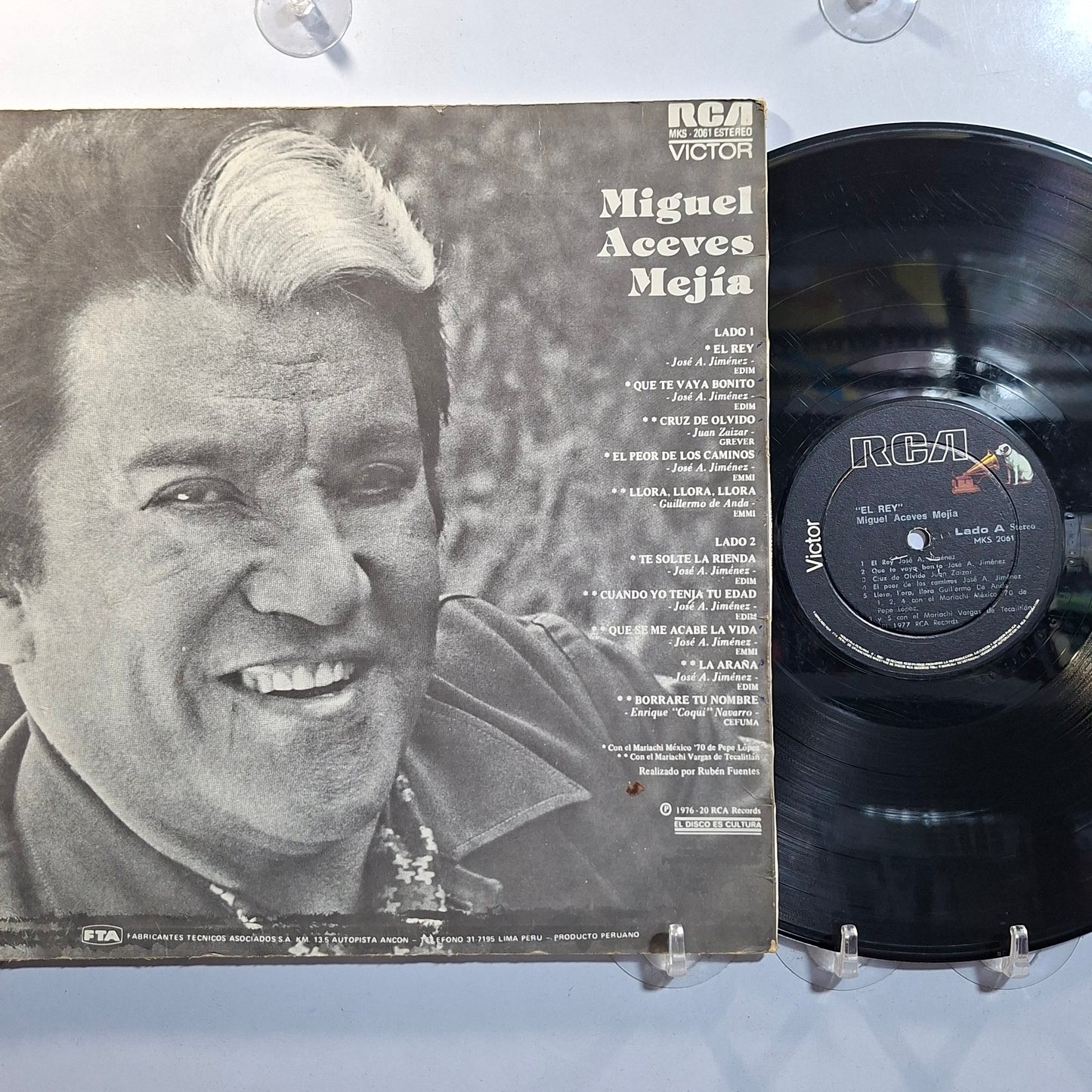 lp Miguel Aceves Mejia El Rey made peru 1977 ranchera folk