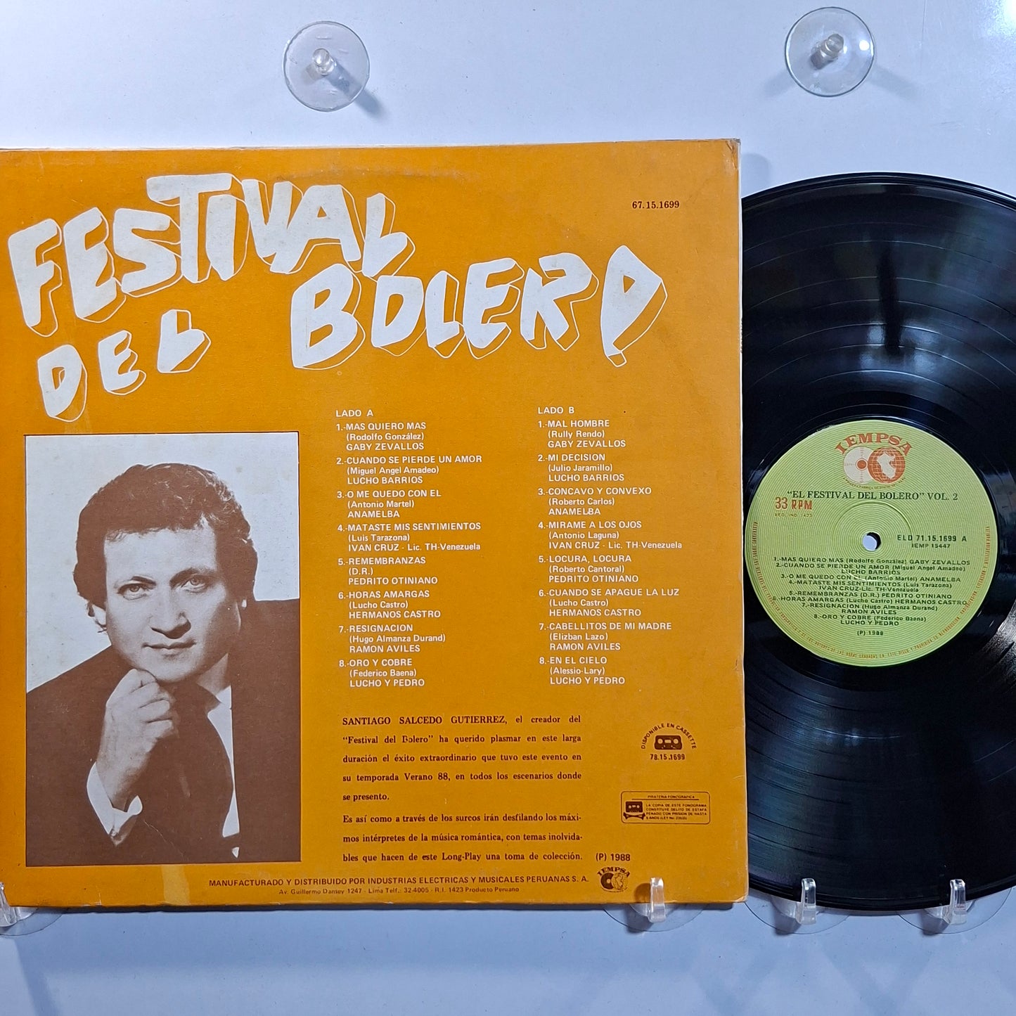 lp el festival del bolero vol 2 lucho barrios ivan cruz gaby zevallos varios made peru 1988 bolero