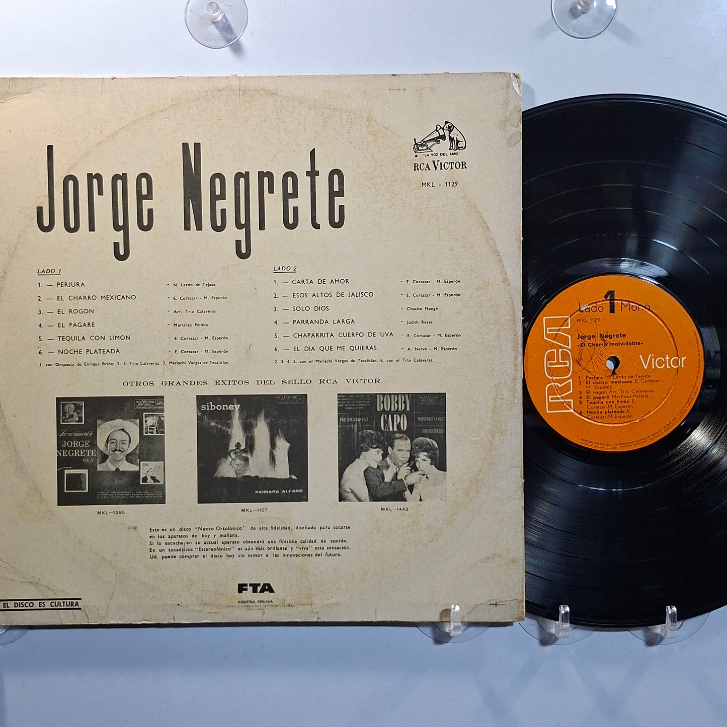 lp Jorge Negrete Perjura Y Otros exitos El Charro Inolvidable made mexico 1959 ranchera folk