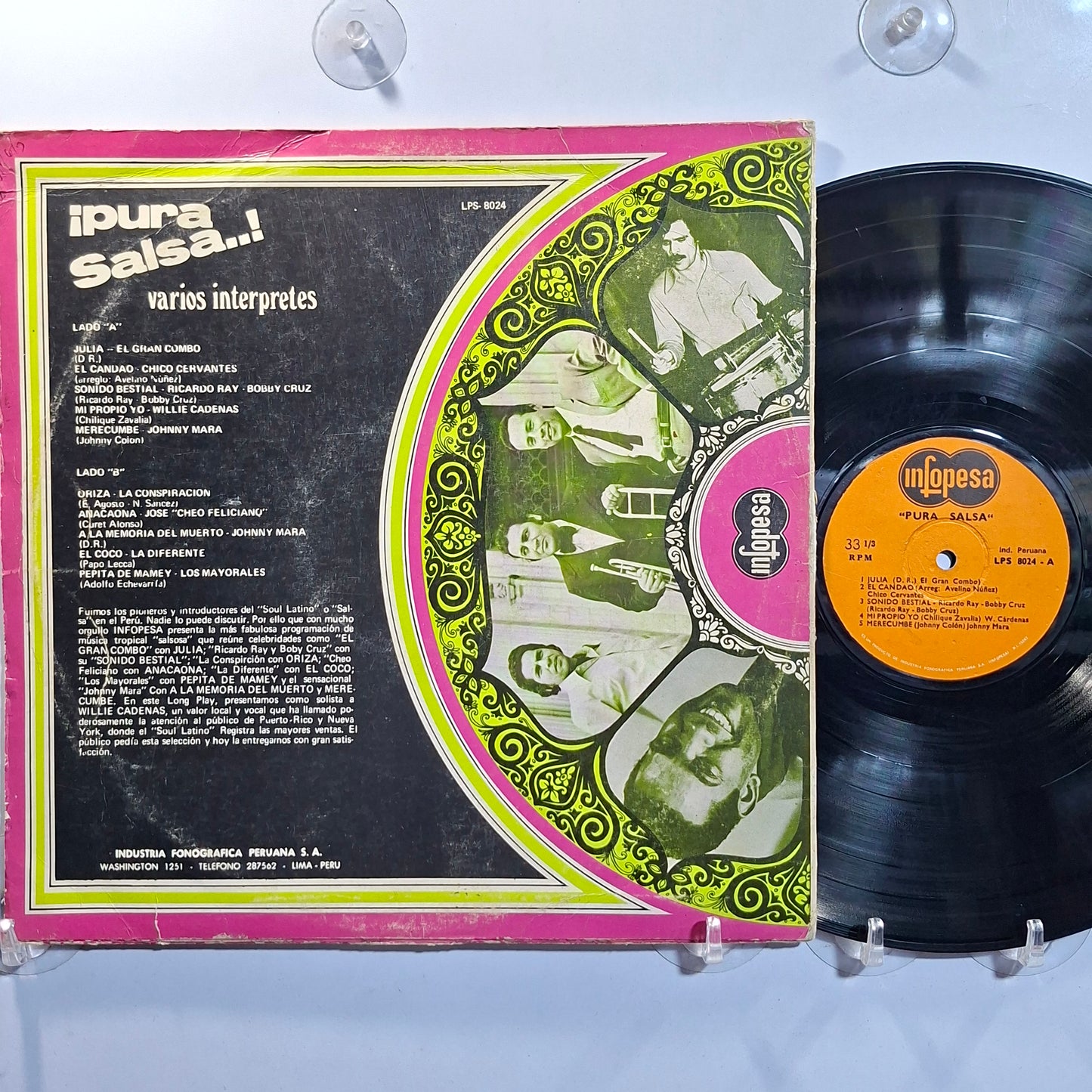 lp ¡Pura Salsa..! Vol 2 Corporacion Latina Raphy Leavitt Orquesta Zodiac varios made peru 1981 latin salsa